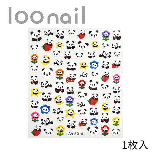 【00906006】ネイルシール【Aha014(パンダ)】