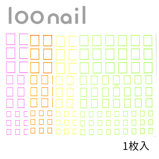 四角のネイルシール【765】