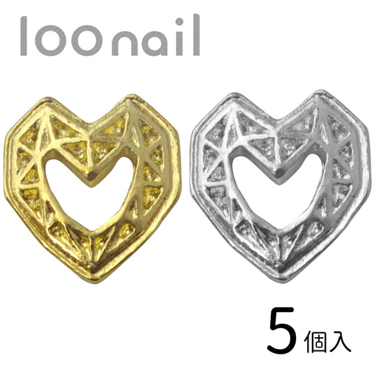 模様入りメタルフレームハート